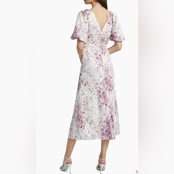 Cinq à Sept Brenton Puff-Sleeve Mid-Summer Bloom Dress Size 4 NWT - Picture 4 of 16